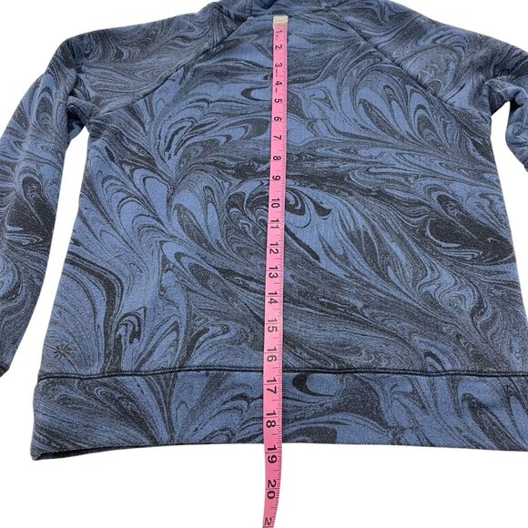 ATHLETA GIRL In Your Element Pullover Hoodie Sz M Blue Marble Active 7-9 - Picture 9 of 9